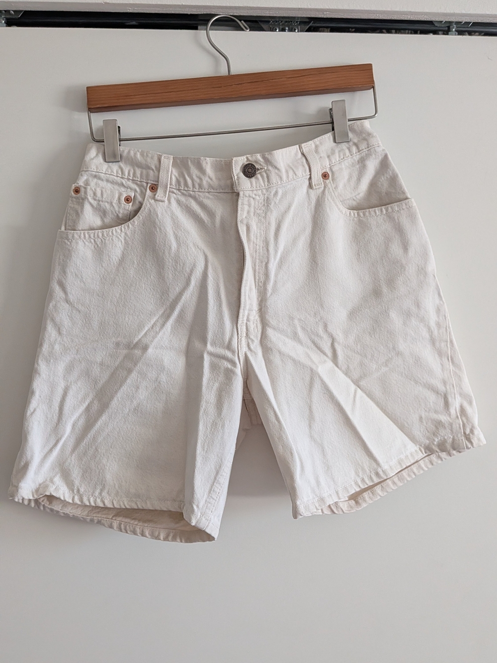 Levi's White Denim Jean Shorts